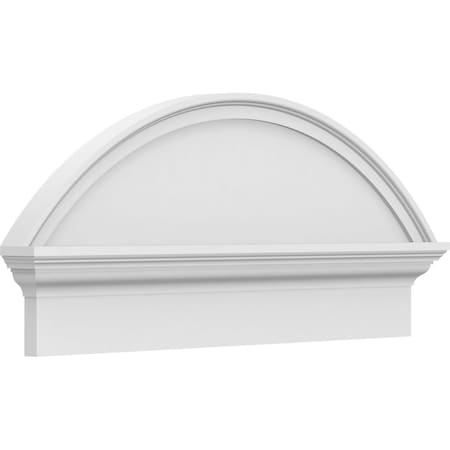 Ekena Millwork Segment Arch Smooth Architectural Grade PVC Combination Pediment, 32"W x 14-7/8"H x 2-3/4"P PEDPC032X150SEG00